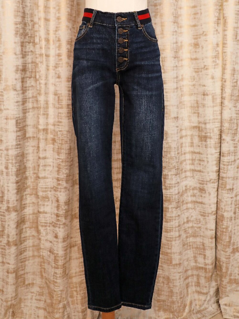 CAbi High Rise Dark Wash Button Fly Skinny Jeans Size 2 Style 3751 (NWOT)